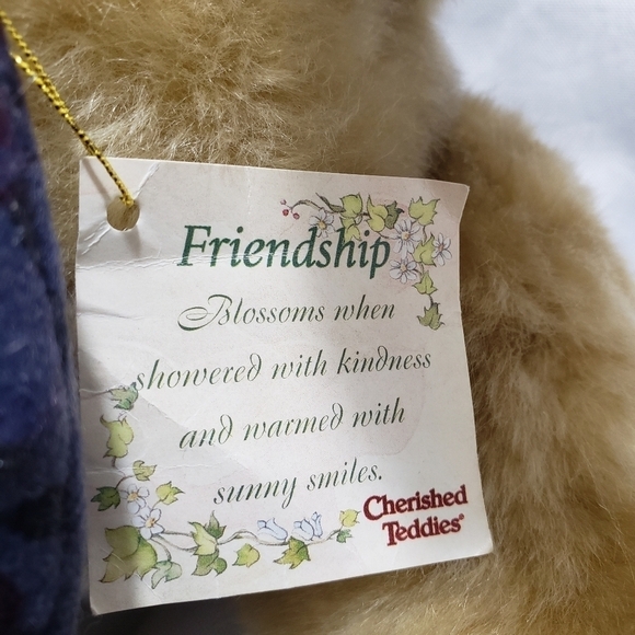 Vintage Cherished Teddies Frienship Teddy Bear Plush 10" Stuffed Animal Posable - Picture 10 of 14